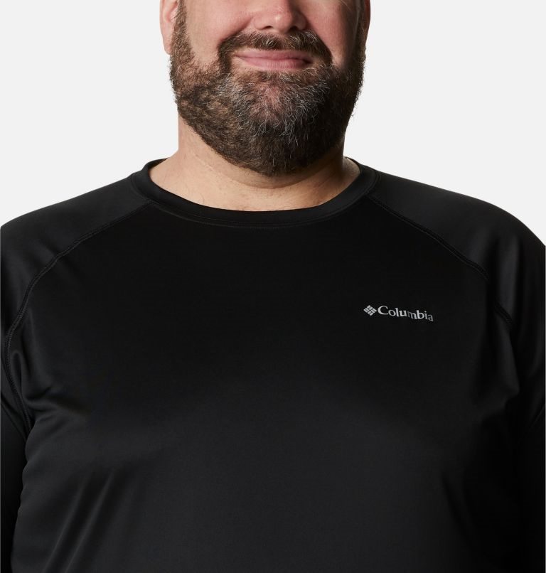 Men's Columbia Fork Stream Long Sleeve Sweatshirts Black | Plus Size CA-NC168